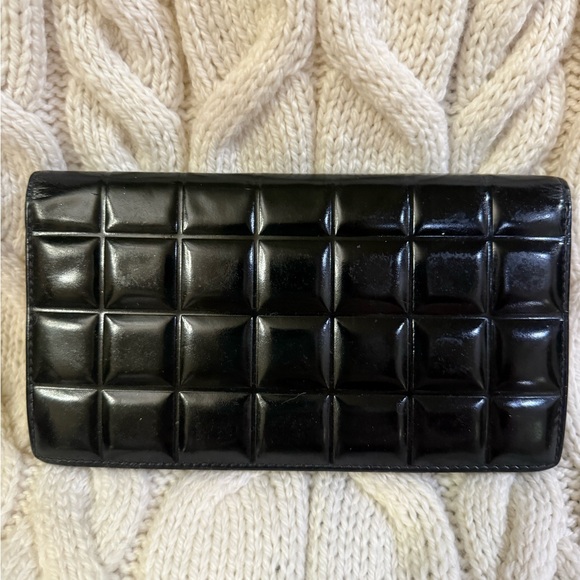 CHANEL Chocolate Bar Bifold Large Wallet with Silver Hardware - Picture 2 of 6